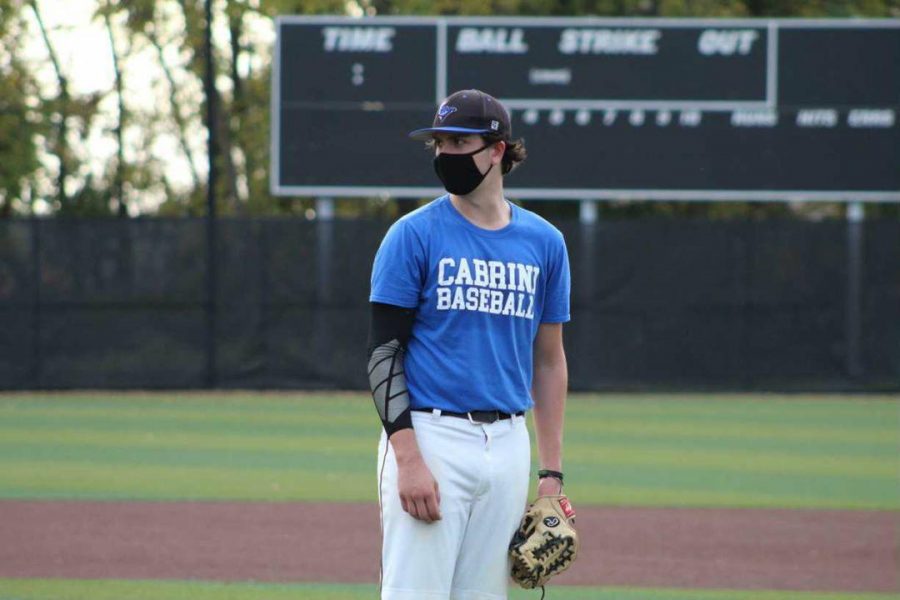 Brandon Harris on the mound at Cabrini University