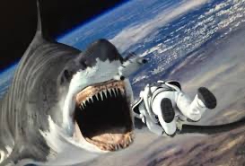Fin Shepard flying into a shark’s mouth in space