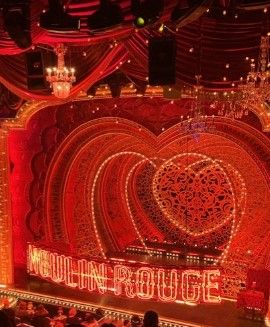 The stage set up for Moulin Rouge 