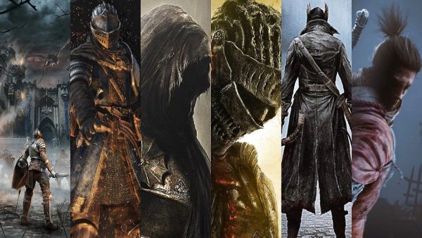 Collection of cover art pieces for the Soulsborne games 