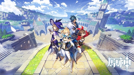 Genshin Impact promotional image showing the knights of favonious, Hoyoverse
