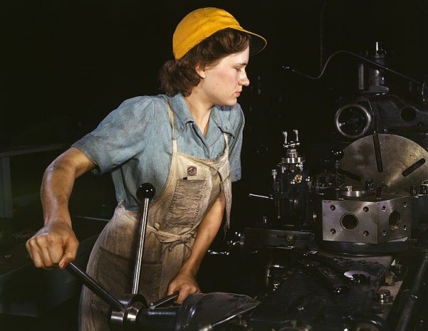 Woman working in a factory